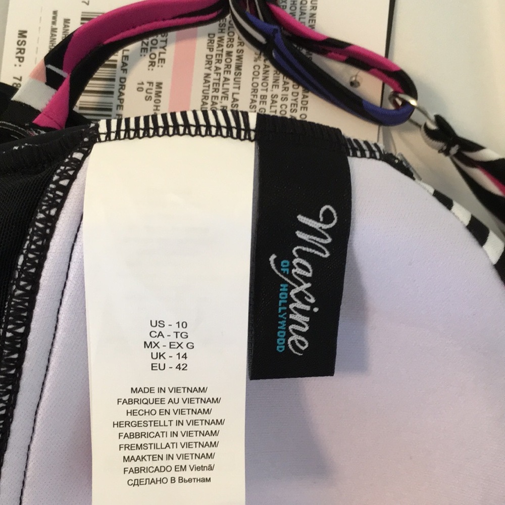Maxine of Hollywood-NWT-1 pc Swimsuit-Size 10 - Picture 9 of 11